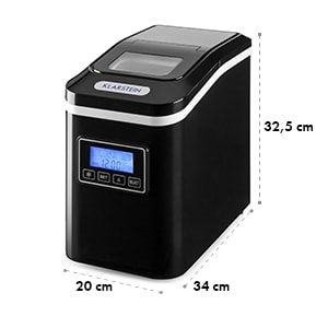 Lannister Eiswürfelbereiter Eiswürfelmaschine 10 kg / 24 h schwarz