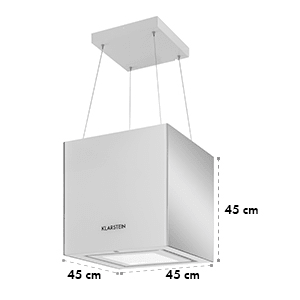 KRONLEUCHTER, 600M³/H, BELA, STROPNA NAPA, VISEČA, LED, STEKLO, ODSEVNE STRANICE