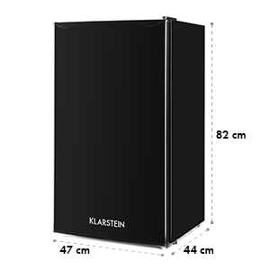 Klarstein Spitzbergen Uni, 90 l, čierna, chladnička s mrazničkou, energetická trieda A+