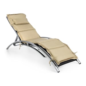 Intermezzo Sdraio Alluminio 5 cm Imbottitura PU nero/beige