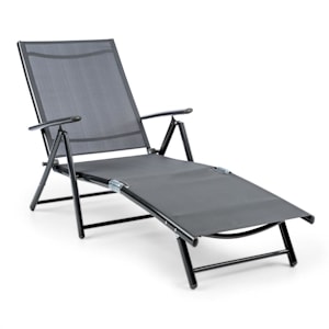 Modena Sun Lounger 64x85x170cm Aluminium / Steel Tube Grey