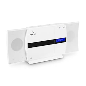 V-20 DAB Vertikal-Stereoanlage Bluetooth NFC CD USB MP3 DAB+ weiß