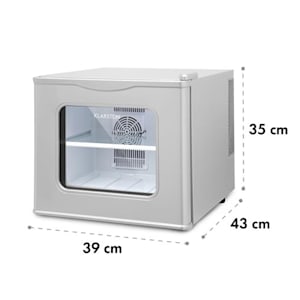 Winehouse, minibar, 17 l, 60W, třída A ++, 38dB, skleněná dvířka, stříbrný