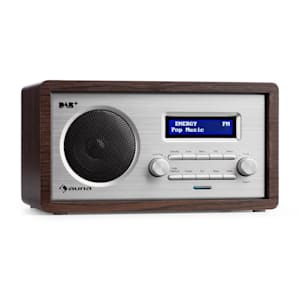Harmonica DAB+/UKW - Radio Dual-Alarm Aux LCD Holzgehäuse Wenge
