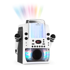 Kara Liquida BT Karaoke-Anlage Lichtshow Wasserfontäne Bluetooth weiß/grau