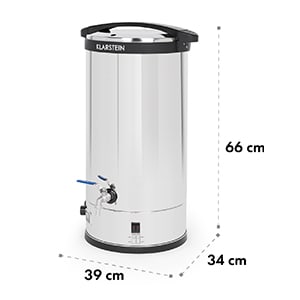Füllhorn maischketel 2500W 30l LED-Display timer 304 roestvrij staal