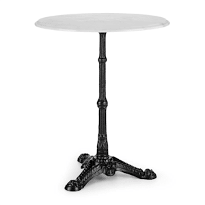 Patras, bistro stůl, mramorová deska stolu, Ø 60 cm, litina, noha-stojan