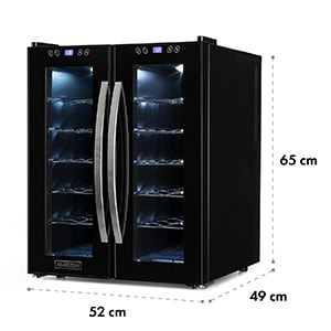 SaloonNapa Weinkühlschrank 67L 2 Glastüren 11-18°C schwarz