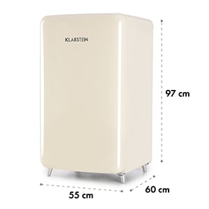 PopArt-Bar Réfrigérateur 136l Design rétro 3 niveaux Classe A+ -Crème