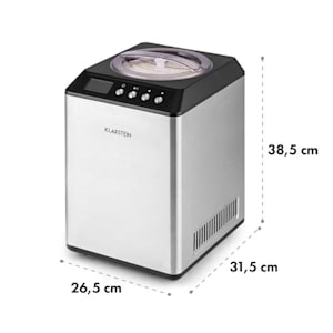 Vanille Sky Family, výrobník zmrzliny a mraženého jogurtu, zmrzlinovač, 250 W, 2,5 l, stříbrný