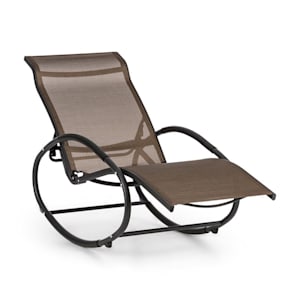 Santorini Mecedora Tumbona Aluminio Poliéster marrón-negra