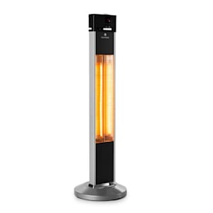 Heat Guru Standheizstrahler 2000W 3 Heizstufen Fernbedienung silber