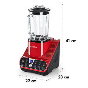 AIRAKLES, vákuumos asztali robotgép, 1500 W, 30000 ford./perc, 1,5 l-es üveg edény, piros