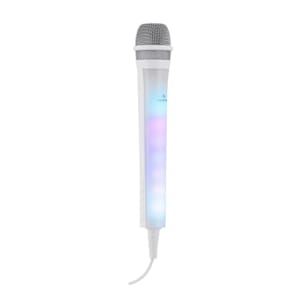 Kara Dazzl LED Light Effect Karaoke Microphone white
