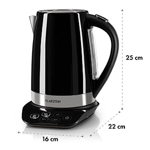 Gulliver rýchlovarná kanvica, 2200W; 1,7l; funkcia udržiavania teploty, čierna farba