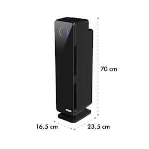 Piemont 4-u-1, pročišćivač zraka, 50W, 210m³/h, timer, 5 stupnjeva, crna boja