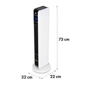 Hightower Heat kerámia oszlop hősugárzó, 2200 W, termosztát, 49°C, fehér