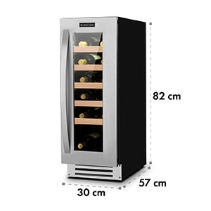 Vinovilla Smart, vinotéka, lednička, 50 l / 20 lahví, skleněné dvířka, nerezová ocel
