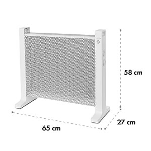 HeatPal Mica 15 Chauffage électrique Mica 2 niveaux 750W / 1500W - blanc