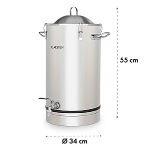 Maischfest Cuve de fermentation 25 litres avec tube - inox 304