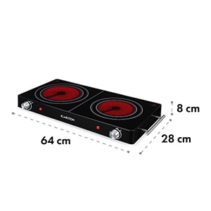 Varná doska Klarstein VariCook Duo, 3000 W, ušľachtilá oceľ, držadlá, čierna