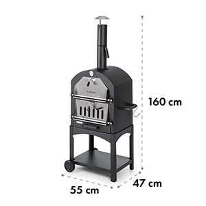 Pizzaiolo Perfetto , pečica za peko pice, 30,5 x 30,5 cm, pravi kamen, 1,2 mm jeklo, mobilna