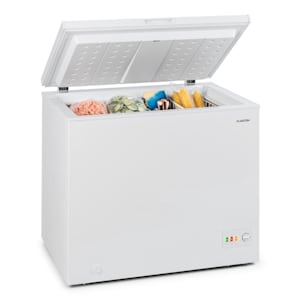 Iceblokk 200, truhlicová mraznička, mraziaci box, A++, 200 litrov, 2 závesné koše, kolieska, biela