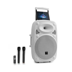 Streetstar 12 Mobile PA System 12" (30.5 cm) 2 x UHF Mics 800 W max. White