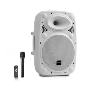 Streetstar 10 Impianto PA Portatile 10" (25,5 cm) Microfono UHF 400 Watt max. Bianco