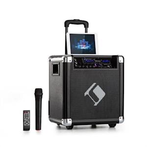 Moving 80 PA System 8" Woofer 35/100 W max VHF Microphone USB SD BT AUX Mobile