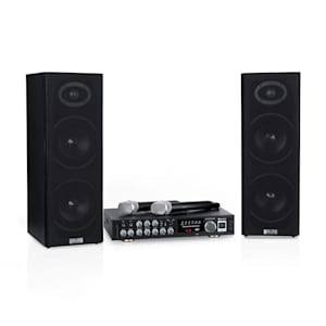 Karaoke Star 4 Karaoke-Set, 2 x 80 W max., BT, USB-Port, 2 x Mikro kabellos