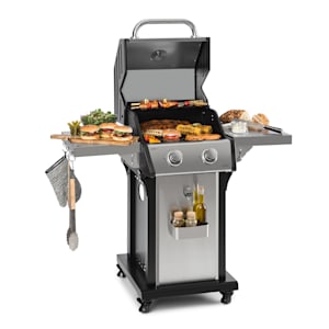 Lucifer 2.0-T Gasgrill 2 x 3,5 kW Brenner 45x44cm Grill Edelstahl