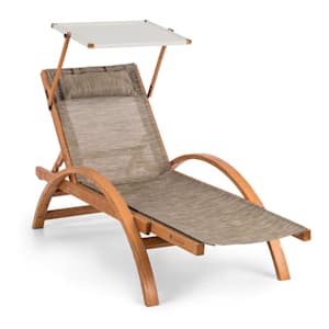 Panamera Gartenliege mit Dach ComfortMesh Belastbarkeit: 110kg creme