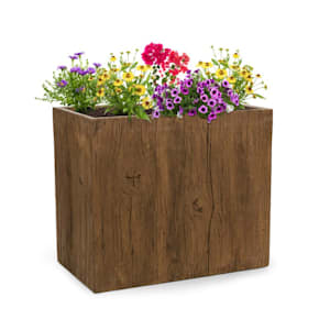 Timberflor Pflanztopf 70 x 60 x 40 cm Fiberglas In-/Outdoor braun