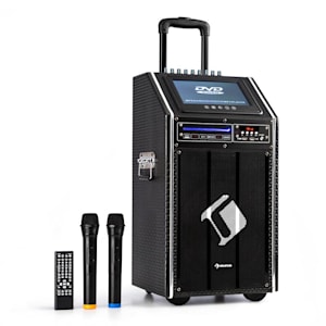 DisGo Box 100 DVD mobile PA-Anlage, 300 W max., 9" TFT-Display, DVD, BT
