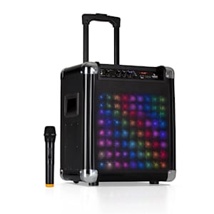 Moving 80.2 LED PA-Anlage 8" Woofer 100 W max VHF-Mikro USB SD BT AUX mobil