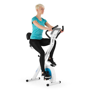 Azura Air X-Bike Heimtrainer SilentBelt Magnetwiderstand weiß/blau