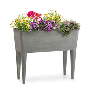Mammutgrow Raised Growing Bed 76 x 65 x 37 cm Light-, UV- and Frost-Protection Grey