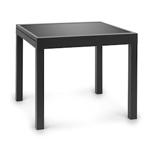 Pamplona Extension Tavolo da Giardino 180 x 83 cm Alluminio Vetro grigio scuro