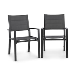 Torremolinos Garden Chairs 2-pc Aluminium ComfortMesh Dark Grey