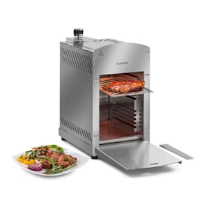 Downfire Gasgrill 3500W Top-Infrarotbrenner 800°C silber