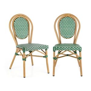 Montpellier GR Stuhl stapelbar Aluminiumrahmen Polyrattan grün