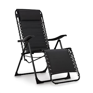 California Dreaming Sun Lounger, Upholstery, Steel Frame, Black