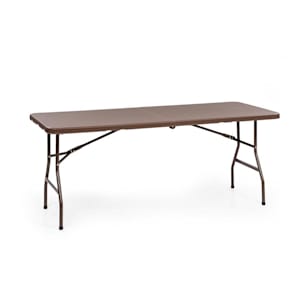 Burgos Family tavolo pieghevole in polirattan superficie tavolo 178 x 73 per 6 persone marrone