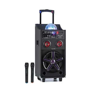 DisGo Box 100 Mobile PA-Anlage 50W RMS BT SD-Slot LEDs USB Akku schwarz