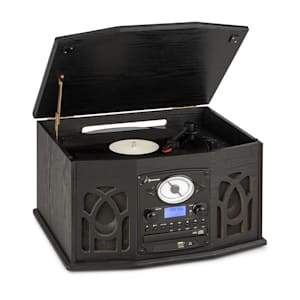 NR-620 DAB impianto stereo legno giradischi DAB+ lettore CD nero