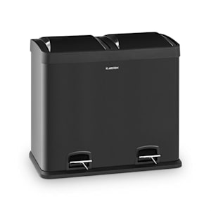 Johnny Trash poubelle à pédale 48 L / 2x24 L silencieuse PP inox noir
