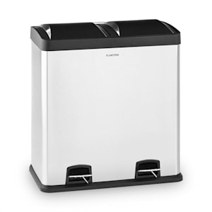 Johnny Trash XL, кошче за боклук с педали, 60 l/2 x 30 l, PP, неръждаема стомана, полиран