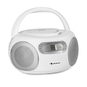 Haddaway CD Boombox Lettore CD BT FM AUX-IN Schermo LED bianco