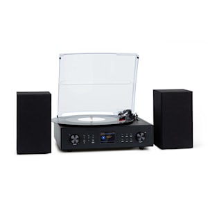 Connect Vinyl Smartradio Plattenspieler 2 Lautsprecher 20Wmax Internet/DAB+/UKW schwarz